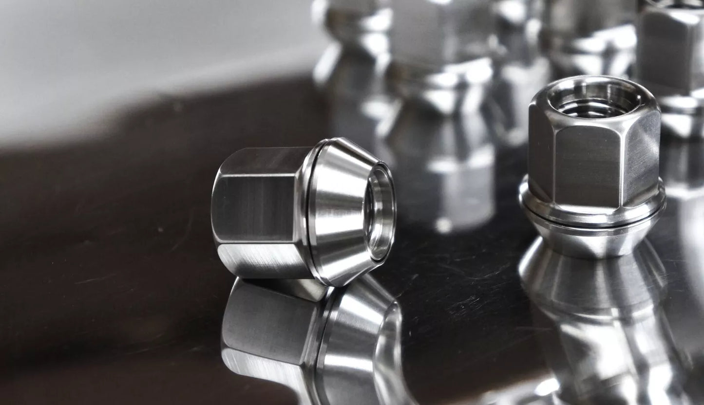 20x Titanium Lug Wheel Nut Set 12x1.5 Floating Titanium Seat 60 deg HEX17