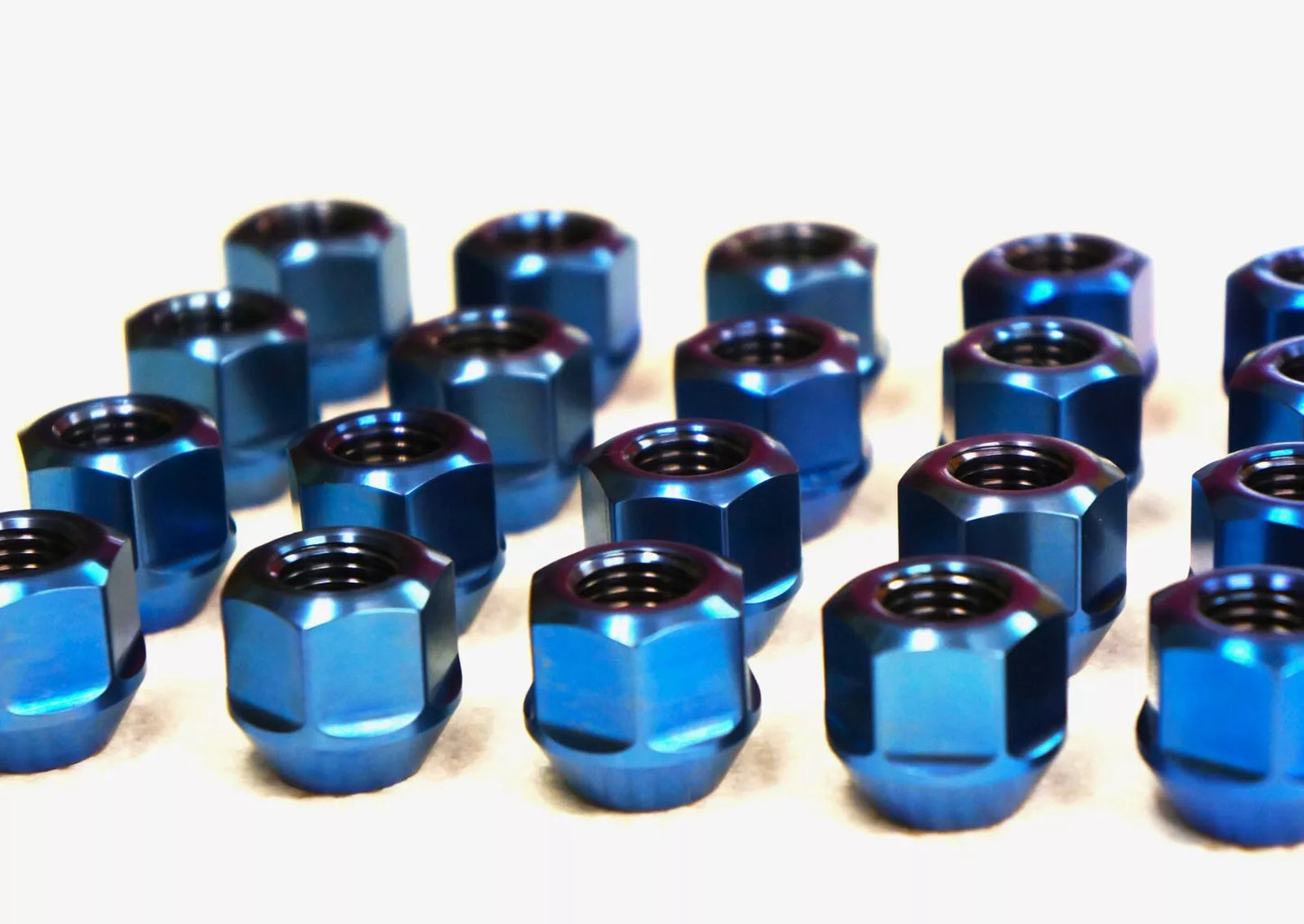 20x Set Titanium Lug Wheel Nuts 12x1.5 19 3/4 60 cone acorn seat open end