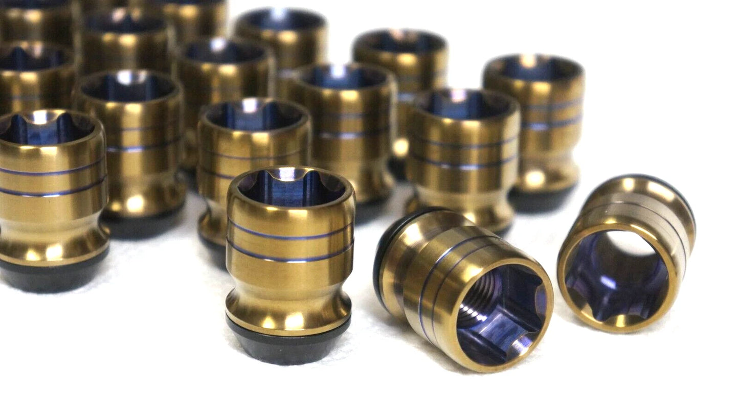 20pcs set 14x1.5 14x1.5 Titanium Lug Wheel Nut Locking Stud Conversion Kit