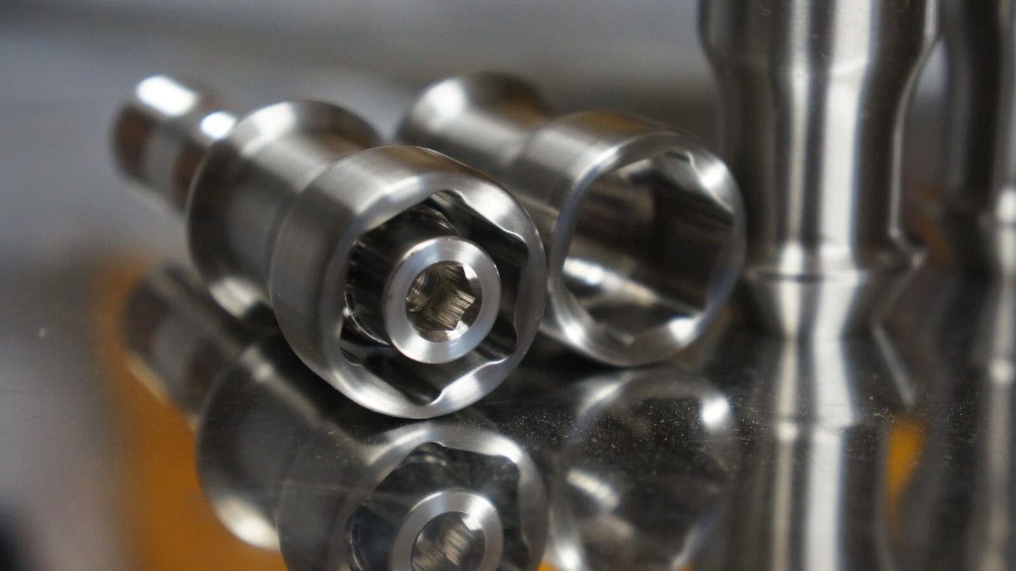 20x Set 14x1.5 Allen 17mm Titanium Lug Wheel Nut Locking Open End