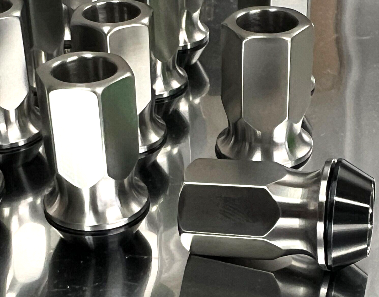 Titanium Lug Nut M12x1.25 HEX 17 60 Degree Floating Seat Open End 20pcs